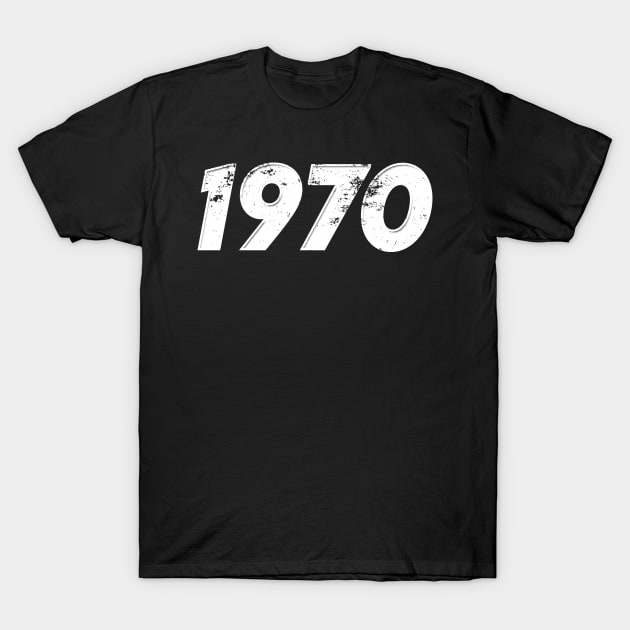 1970 - Vintage Grunge Effect T-Shirt by j.adevelyn